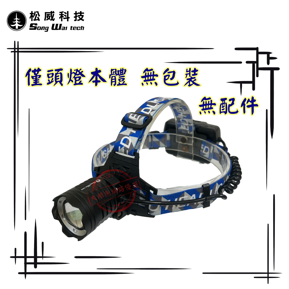 【松威科技】B40 1200流明 P50 LED晶片 充電式頭燈( 贈充電線、充電池)-細節圖3
