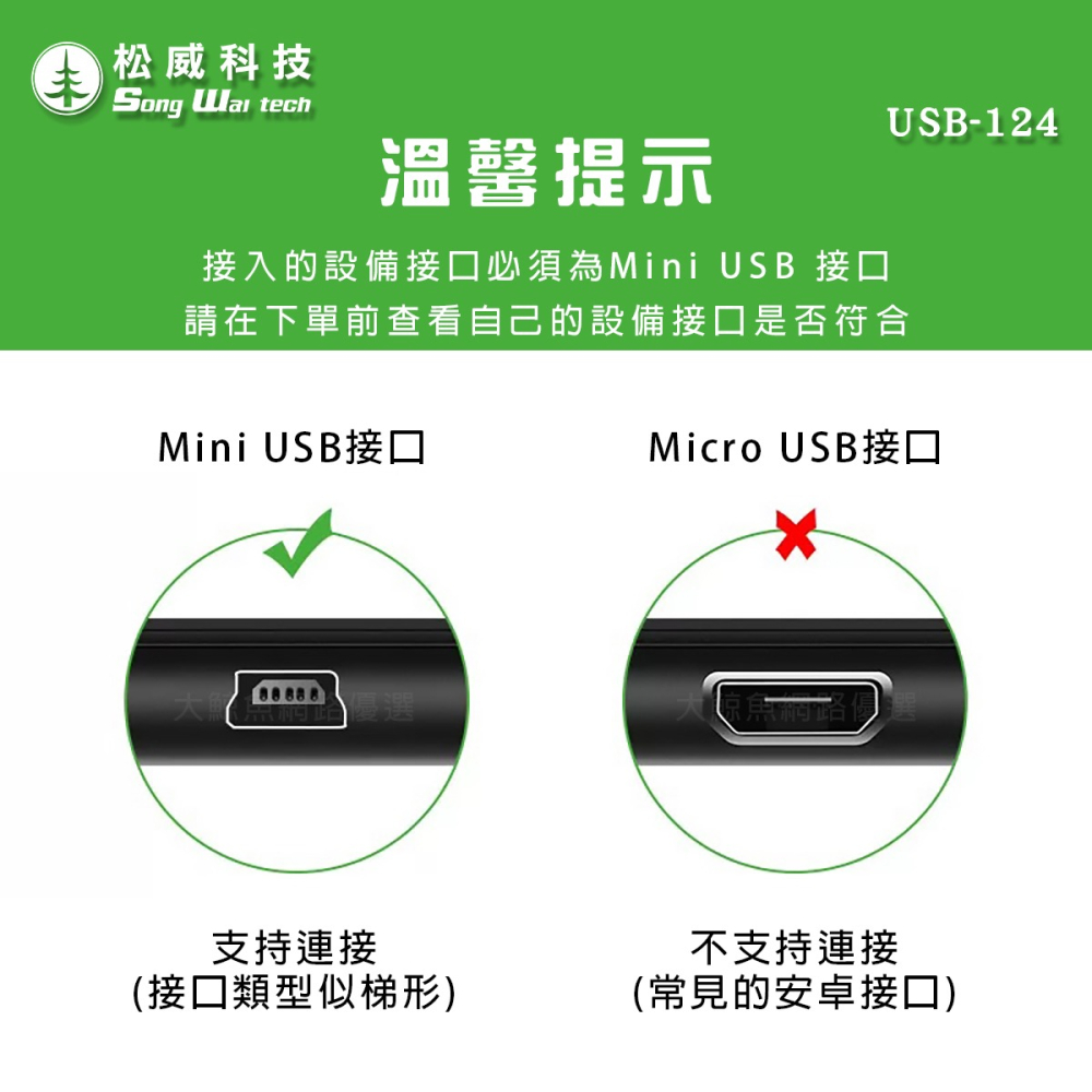 【松威科技】USB-124 USB-A To Mini USB充電傳輸線 充電線 傳輸線 數據線-細節圖2