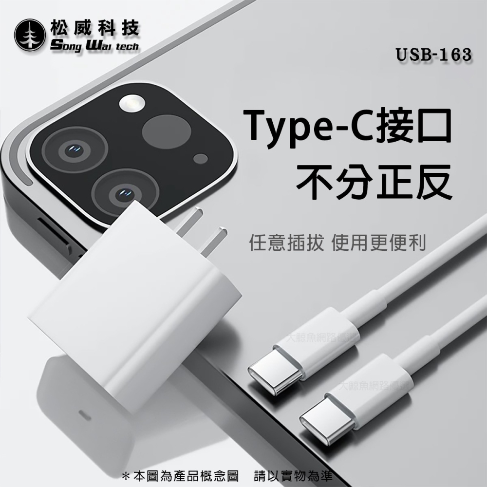 【松威科技】USB-163 Type-C to Type-C快速充電傳輸線 充電線 傳輸線 數據線-細節圖2