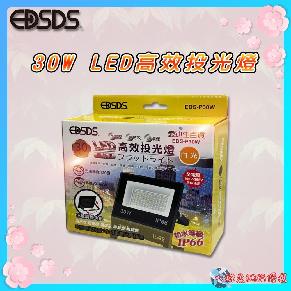 【EDSDS愛迪生】EDS-P30W 30W LED高效投光燈 白光 戶外用 全電壓-細節圖4