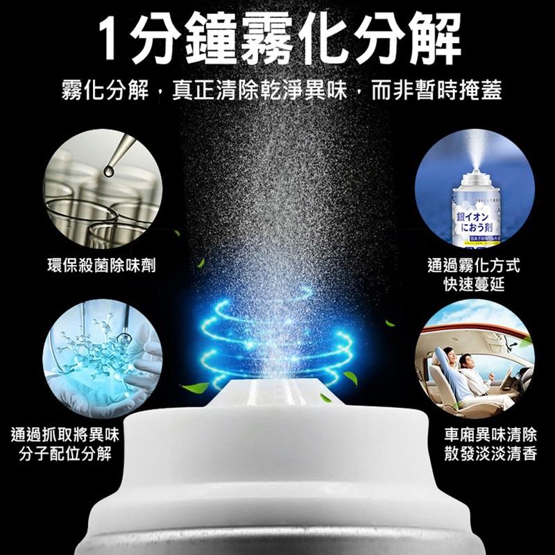 【日本熱銷】銀離子除臭劑 車內空氣淨化彈 200ml用這瓶輕輕一噴，讓生物酵素分解異味，淨化空氣-細節圖6