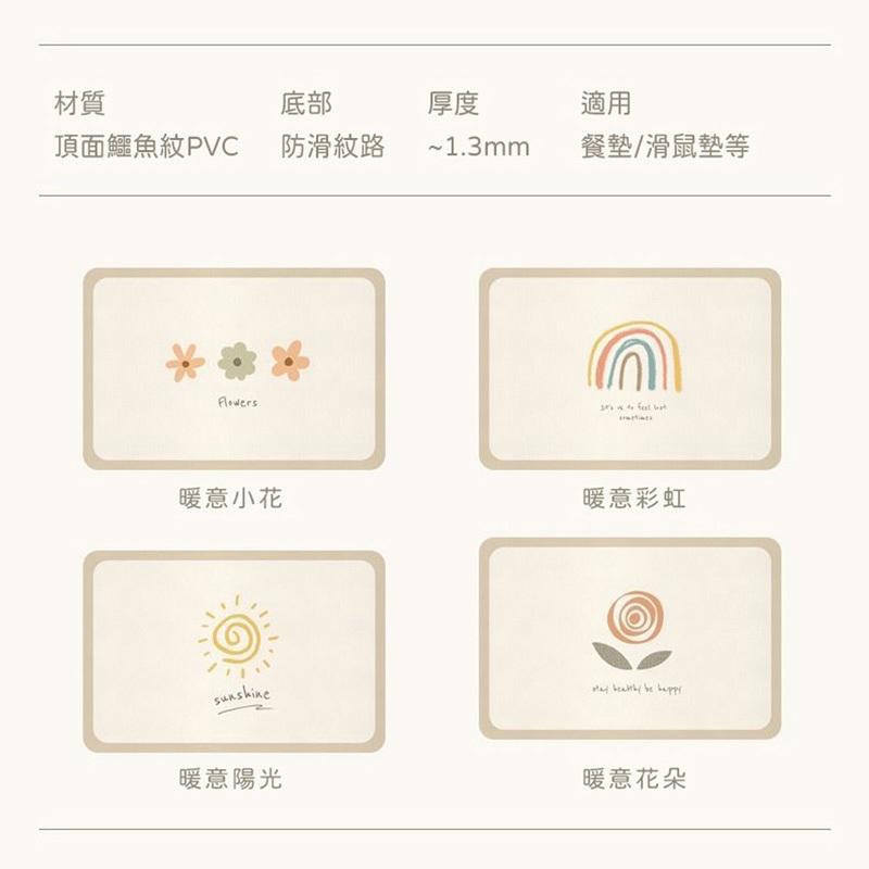 現貨秒出 小清新餐桌墊 PVC兒童桌墊 北歐風 可愛餐墊 皮革餐墊 止滑墊 桌墊 隔熱墊 隔熱 防燙 防水 防油 皮革餐-細節圖7