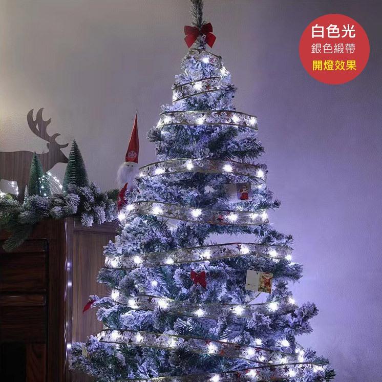 氛圍燈 🎄 聖誕節燈🎄led絲帶燈綢緞燈聖誕彩帶燈聖誕樹裝飾燈 發光緞帶燈 DIY蝴蝶結 緞帶燈條 聖誕燈-細節圖5