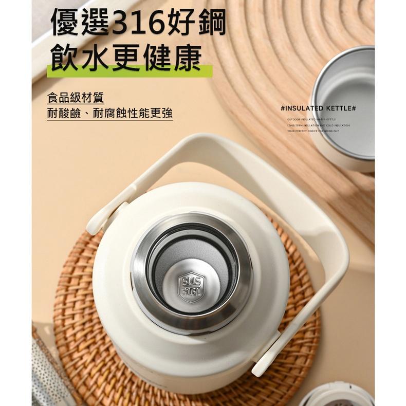 【SUPPOOKY】316手提不銹鋼保溫杯 一鍵開蓋 單手操作 內置濾網 過濾茶渣 提把輕鬆拎提 外出方便 1L大容量-細節圖5