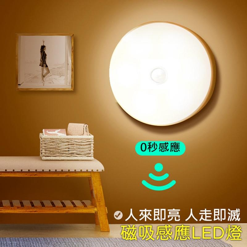 快速出貨 人體感應燈 馬卡龍LED小夜燈 露營燈 (USB充電) 8顆LED燈 強大磁力吸附，不易掉落-細節圖2
