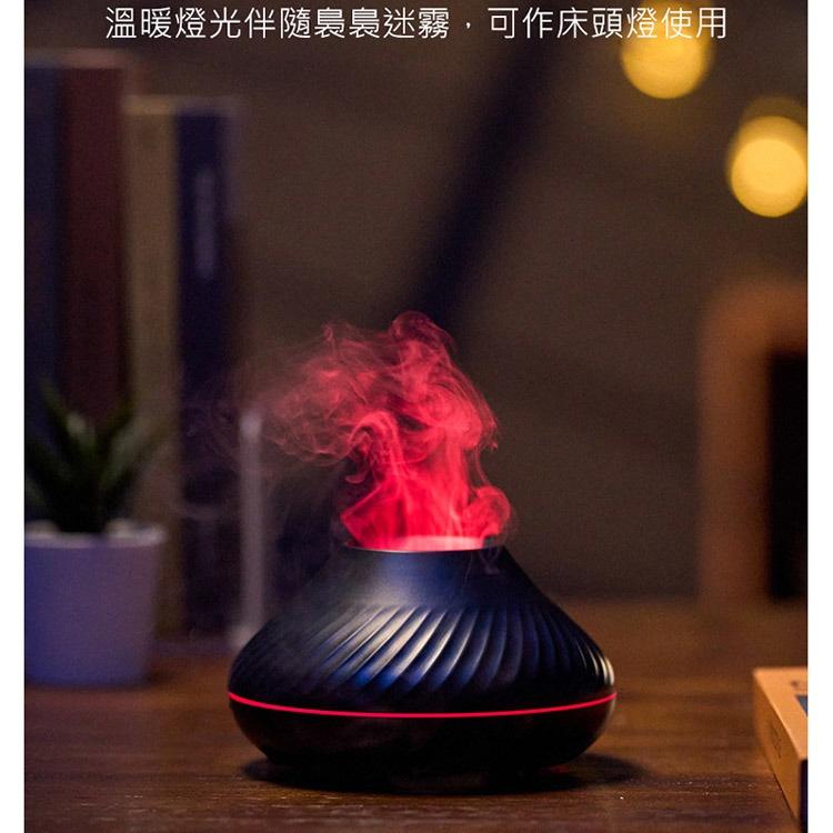 七彩 仿真火焰 香薰機 噴霧 水氧 小夜燈 薰香 香氛 精油 助眠 加濕器 床頭燈 氣氛燈 送禮 芳香 擴香-細節圖3