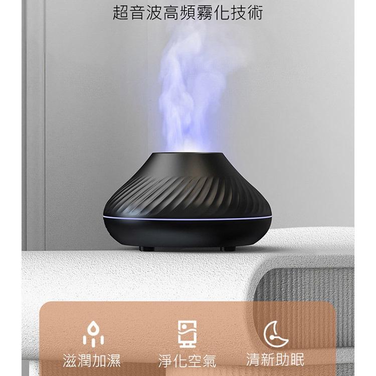 七彩 仿真火焰 香薰機 噴霧 水氧 小夜燈 薰香 香氛 精油 助眠 加濕器 床頭燈 氣氛燈 送禮 芳香 擴香-細節圖4