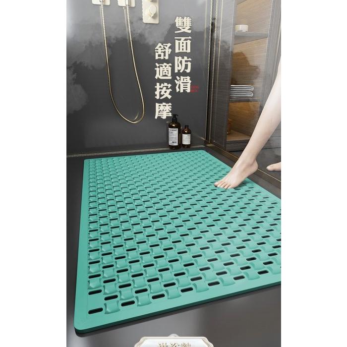 台灣現貨 止滑墊 防滑墊 超強吸力浴室防滑墊 按摩腳墊 帶吸盤防摔腳踏墊 隔水墊子 強力吸盤 雙面防滑 多孔設計-細節圖2