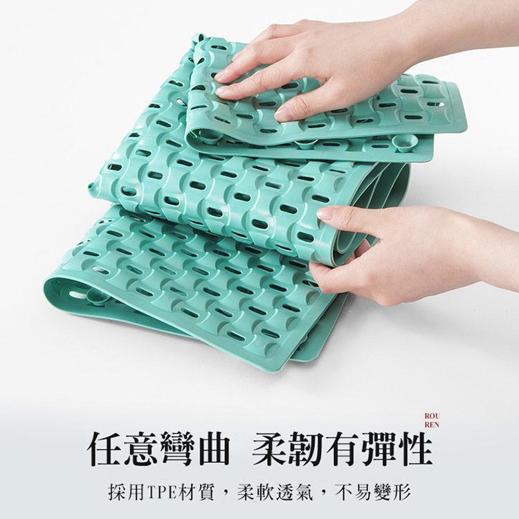 台灣現貨 止滑墊 防滑墊 超強吸力浴室防滑墊 按摩腳墊 帶吸盤防摔腳踏墊 隔水墊子 強力吸盤 雙面防滑 多孔設計-細節圖6