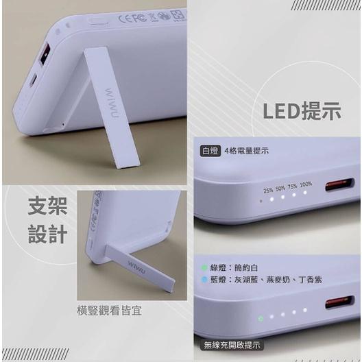 WiWU Cube 磁吸無線充行動電源10000mAh 磁吸行動電源 無線充行動電源 行動電源 磁吸快充 移動電源-細節圖6