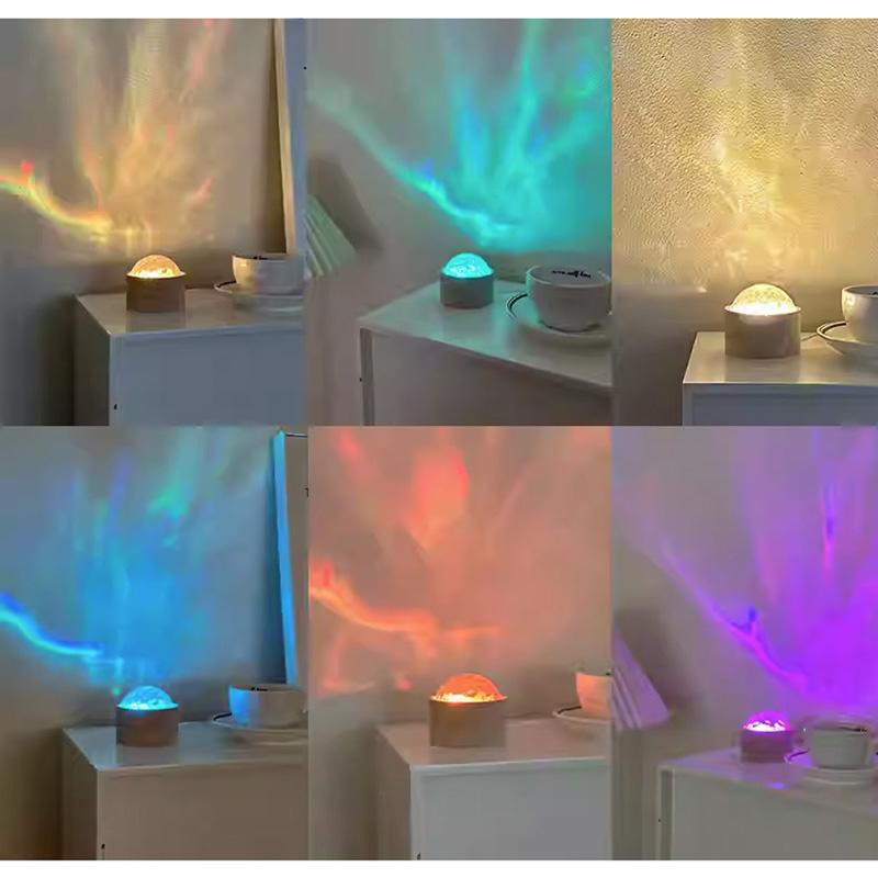 交換禮物 3D動態LED氛圍燈(USB插電)帶遙控器 浪漫極光燈 旋轉水波紋光影燈網紅拍照裝飾投影燈浪漫氛圍燈桌面小夜燈-細節圖6