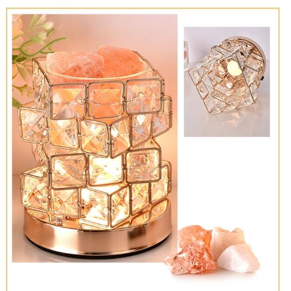 居家擺飾 風水 晶石擴香 鹽燈 四層魔方鹽燈(USB充電款) 無火擴香 香薰燈 聚氣 提運 精油擴香 擴香 財位 夜燈-細節圖2