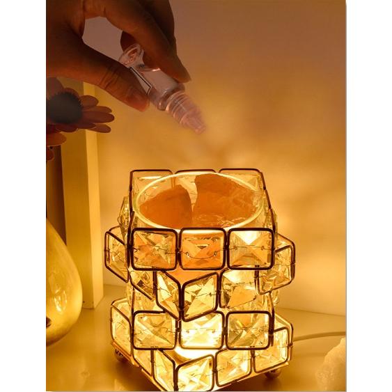 居家擺飾 風水 晶石擴香 鹽燈 四層魔方鹽燈(USB充電款) 無火擴香 香薰燈 聚氣 提運 精油擴香 擴香 財位 夜燈-細節圖5