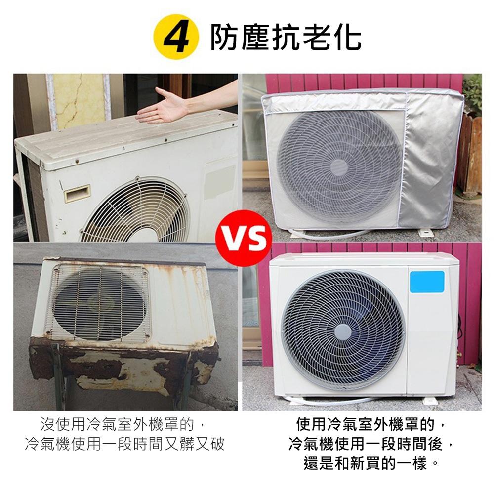 【開機不取下】冷氣室外機防塵罩 空調外機遮陽罩 網紗開窗  紗網開窗設計 開機不用取下 防塵、防曬、防雨，減緩室外機老化-細節圖8
