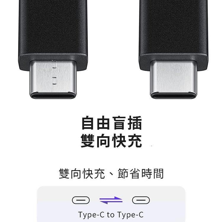 SAMSUNG原廠 雙Type-C(USB-C) 5A高速傳輸充電線(EP-DN975) A13/A23/A53/A33-細節圖2