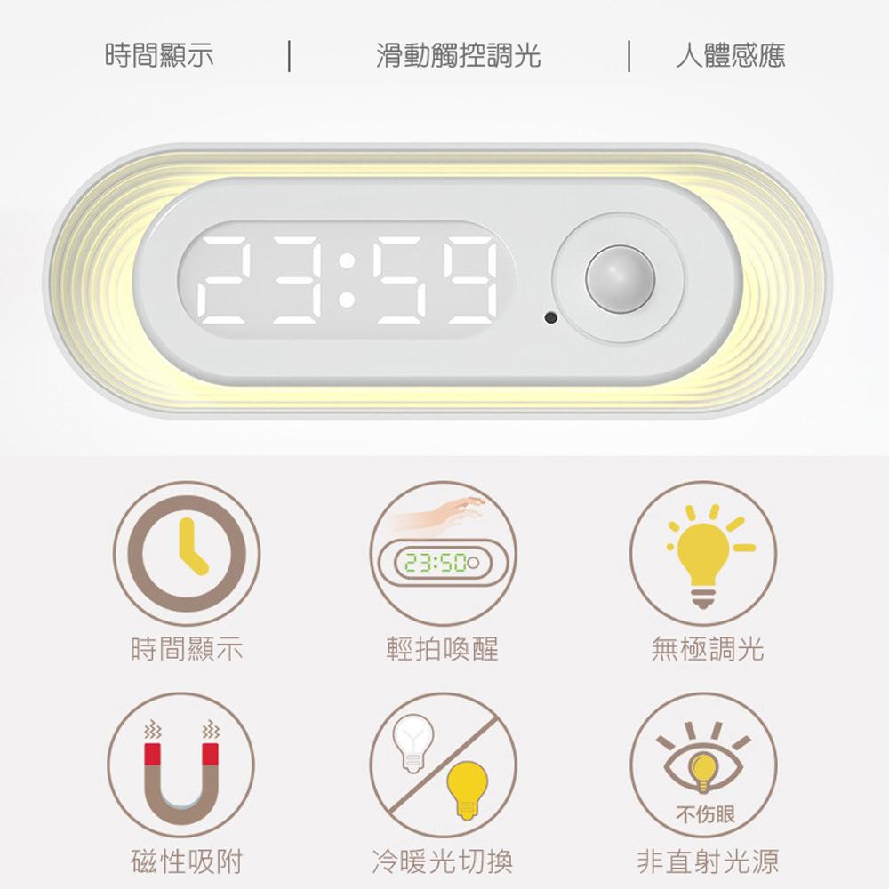 感應床頭燈 床頭燈 磁吸夜燈 時光人體感應燈二代 紅外感應床頭燈 暖光白光 LED燈 LED磁吸夜燈 (USB充電)-細節圖3