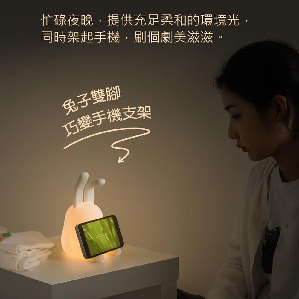 特價 折耳兔伴眠燈 小夜燈 (USB充電) 折耳兔矽膠拍拍燈 折耳兔伴眠燈 矽膠小夜燈 可愛卡通 兔子拍拍燈-細節圖5