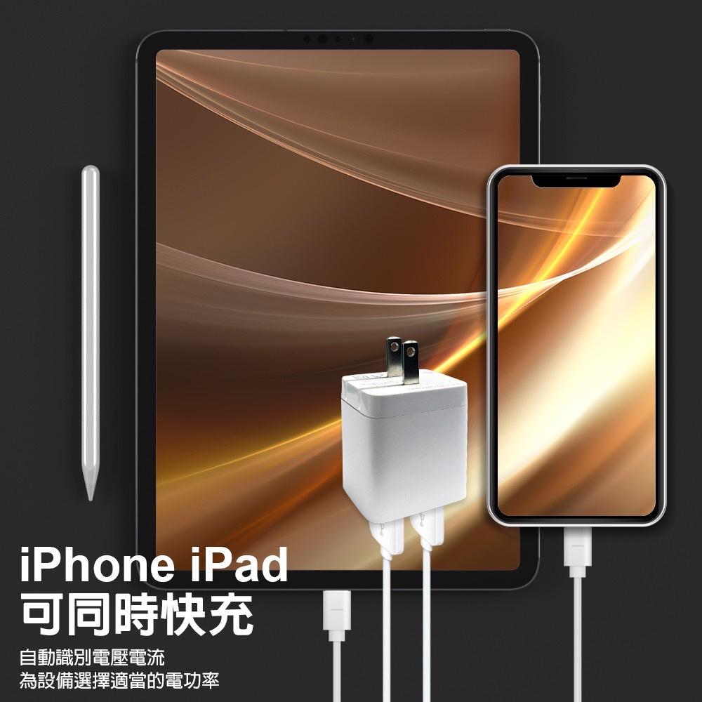 BSMI認證 40W氮化鎵GaN 雙孔PD極速充電器(雙PD旅充頭/雙孔Type-C) 蘋果充電 IPHONE13-細節圖5