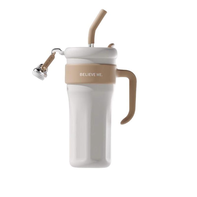 316巨無霸保溫杯 抱抱吸管杯 手柄保溫杯 不銹鋼保溫杯 吸管杯 環保杯 大容量 保溫保冷 吸管/直飲 (1200ml)-細節圖2