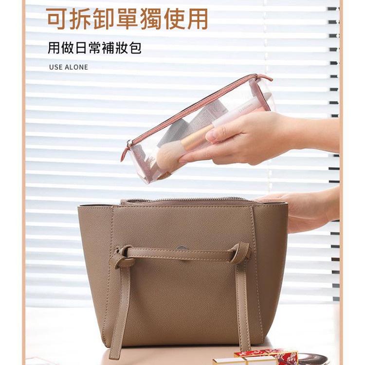 當天出貨 韓風旅行洗漱包 四合一可分拆化妝包 可懸掛 露營 旅行盥洗包 可拆分設計，四個包可隨意拆卸 小空間大容量-細節圖4