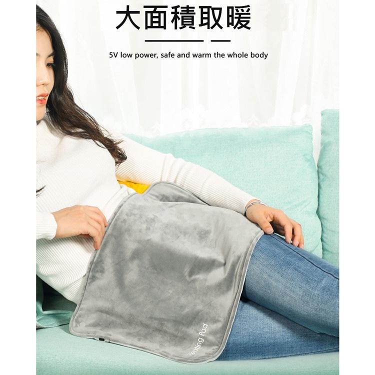 石墨烯加熱毯 暖手袋 加熱墊 暖宮 (USB插電) 交換禮物 可當暖手套/熱敷毯 可水洗 三檔溫控55~45℃-細節圖2