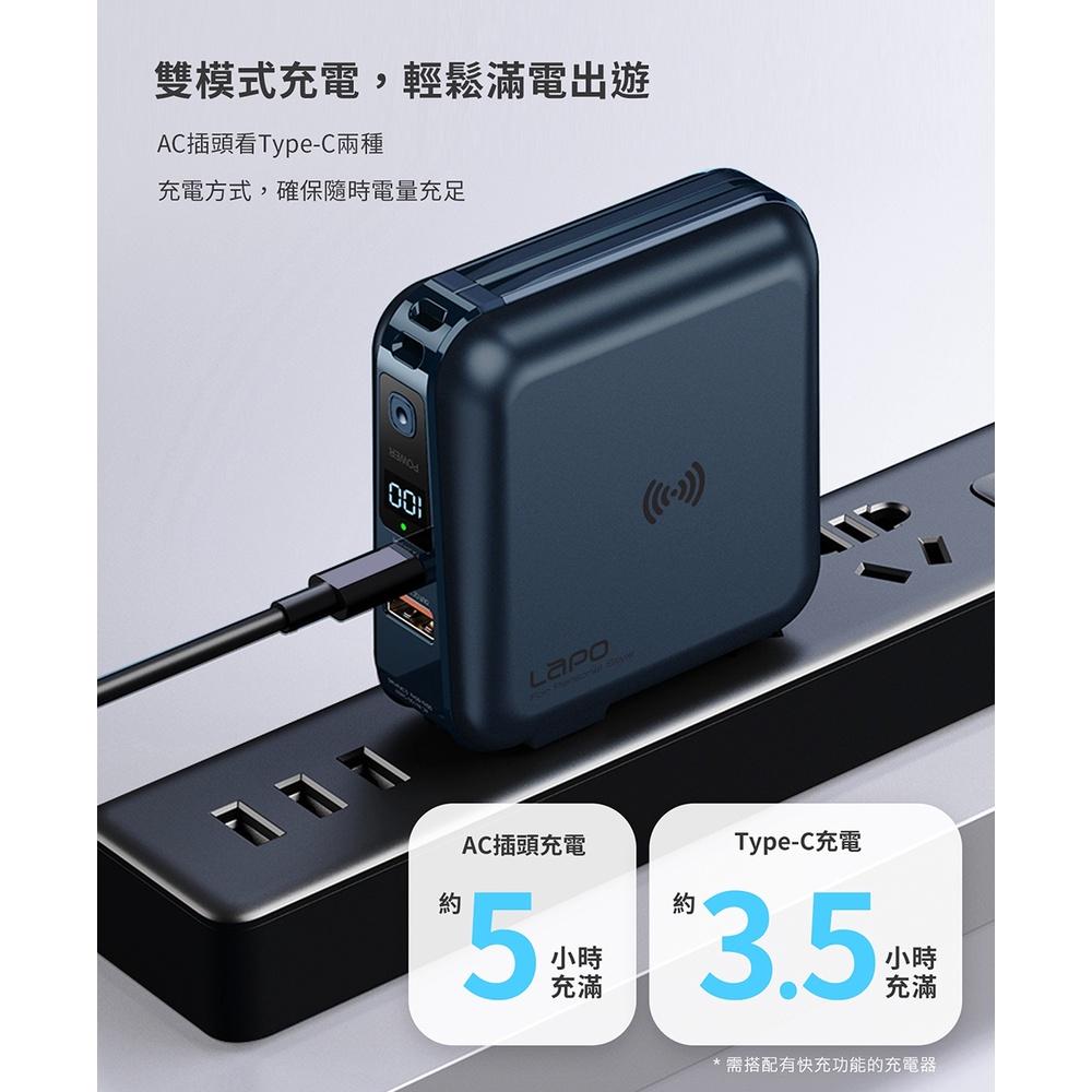 LAPO多功能無線充電快充行動電源 WT-01AW QC/PD3.0雙協議快充移動電源 手機支架 18W充電器-細節圖5