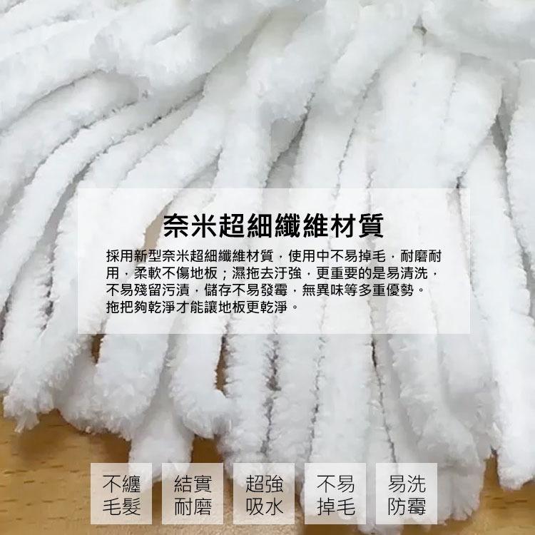 特價 360度拖把可以清潔整個死角 新型奈米超細纖維材質 超強去油汙 拖把通用布盤 旋轉拖把替換布 拖把頭 超細纖維布-細節圖2