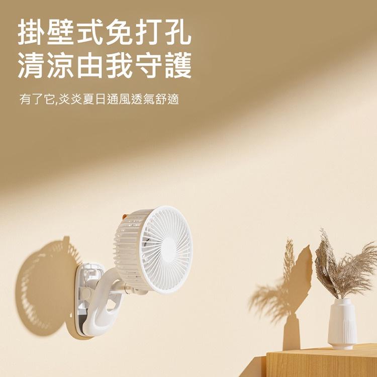 促銷 搖頭夾式風扇 桌面夾式風扇 自動擺頭 (USB充電) 多角度+伸縮+壁掛 三檔風量 嬰兒車/宿舍/辦公室-細節圖7