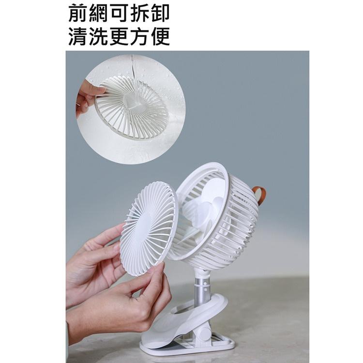 促銷 搖頭夾式風扇 桌面夾式風扇 自動擺頭 (USB充電) 多角度+伸縮+壁掛 三檔風量 嬰兒車/宿舍/辦公室-細節圖8