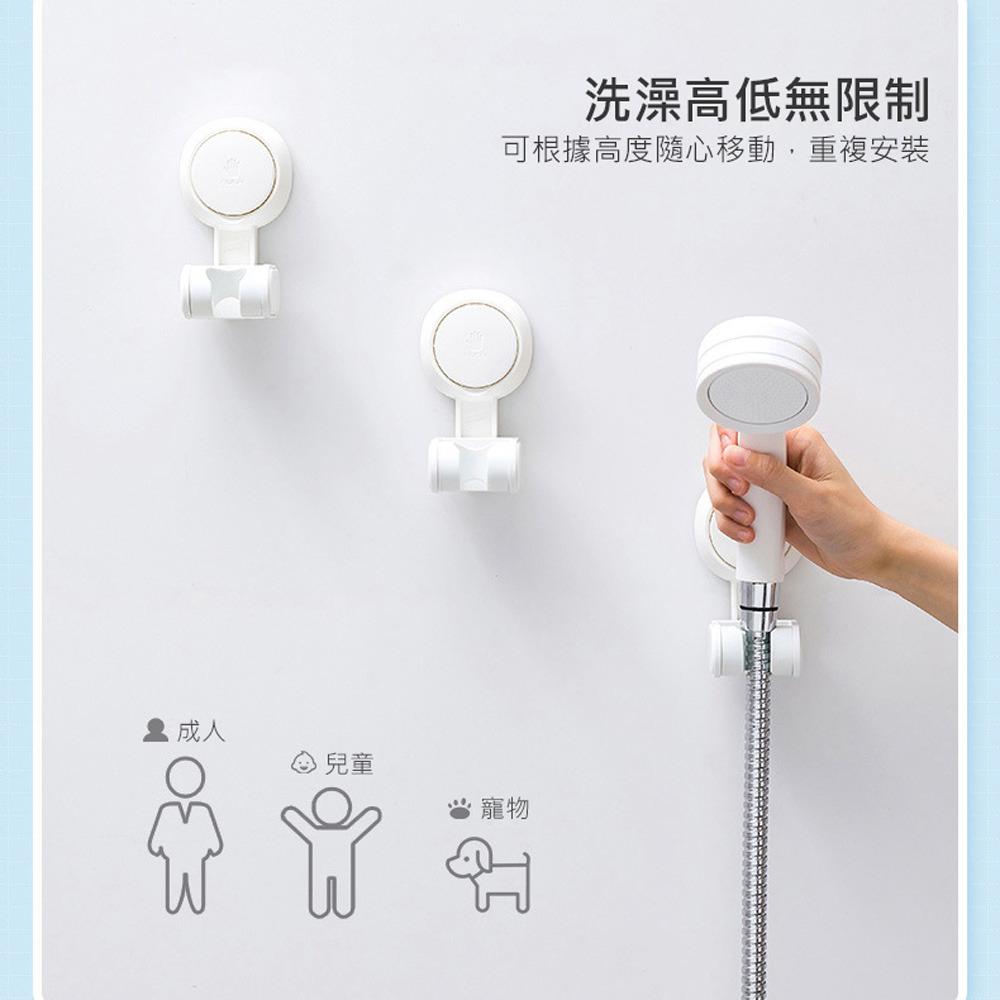 促銷 真空吸盤蓮蓬頭架 萬向花灑支架 可調節噴頭固定座 淋浴噴頭支架 花灑支架 萬向花灑架-細節圖2