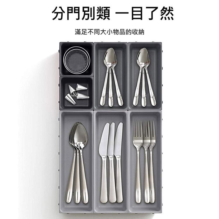 超值特惠 文具收納盒7件組 餐具分類盒 工具收納盒 文具/零件 抽屜收納盒 分類盒 自由組裝-細節圖2