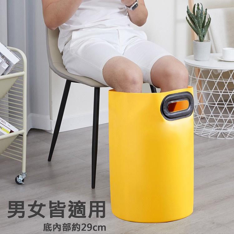 台灣現貨 折疊泡腳桶 便攜式泡腳水盆 足浴桶 便攜/折疊收納 (30L)  四層加厚 保溫新升級-細節圖8