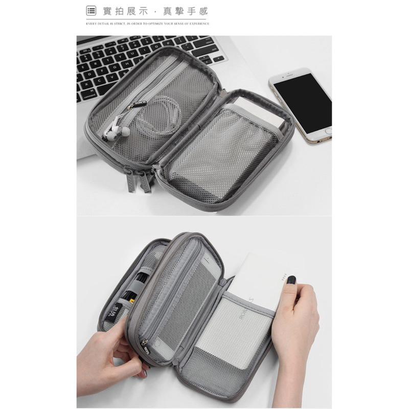 活動特價 baona 牛津布行動電源收納包(BN-E001雙層) 充電線收納 減震抗摔 手機/ 線材收納-細節圖8