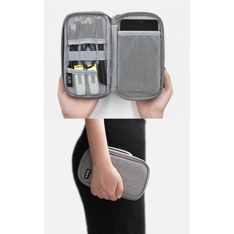 活動特價 baona 牛津布行動電源收納包(BN-E001雙層) 充電線收納 減震抗摔 手機/ 線材收納-細節圖9