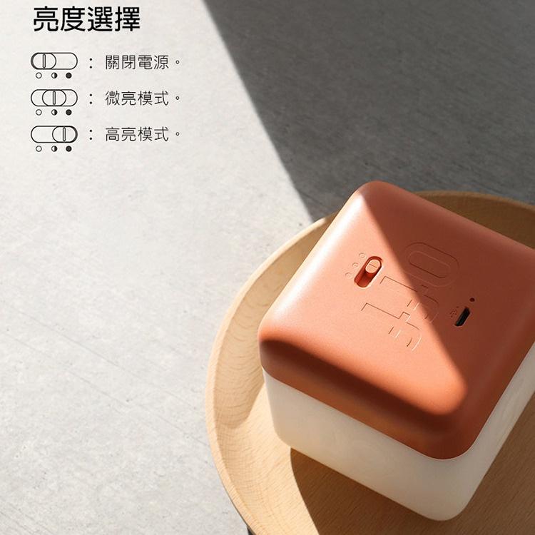 特價 HBK方形翻轉定時夜燈 伴睡燈/餵奶燈/裝飾燈 USB充電 翻轉切換開關/定時 交換禮物-細節圖5
