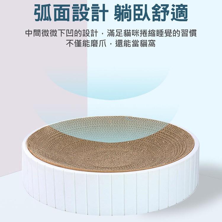 限時特價 貓抓板 磨爪器 瓦楞紙貓抓板 貓爪墊 貓窩 防貓抓沙發 圓形羅盤貓抓板 貓抓板窩 不掉屑 貓玩具-細節圖3