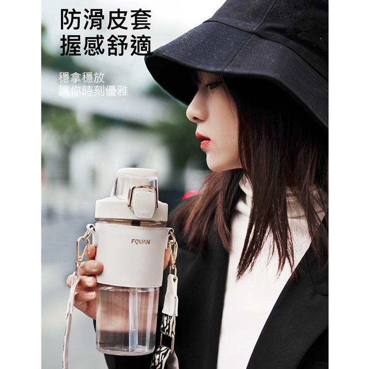 現貨 隨行雙飲杯 含背帶 水杯 直飲+吸管雙飲，揹帶水杯 洗管水杯 冷水杯 咖啡杯 隨行杯 兩用水杯 650m-細節圖7
