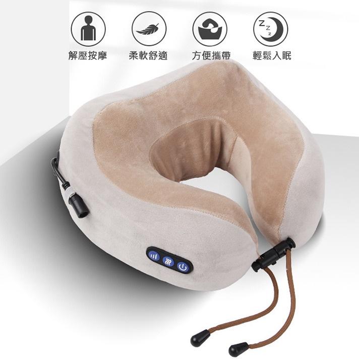 頸部按摩🔥台灣現貨 U型頸肩按摩枕 肩頸按摩器 電動按摩器 震動按摩器 按摩枕 U型枕 頸部按摩器 頸椎按摩器-細節圖9