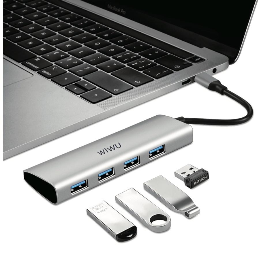 免運 台灣公司貨 BSMI認證 WiWU Alpha A440 Type-C轉USB 3.0 (4埠USB Hub)-細節圖5