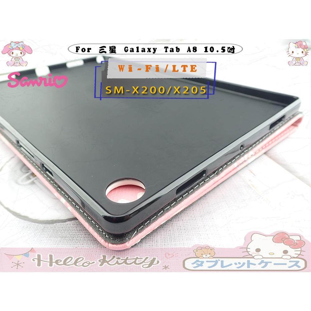 現貨 三星 Tab A8 10.5 SM-X200 正版授權HELLOKITTY 美樂蒂凱蒂貓皮套 日式和服保護套-細節圖8