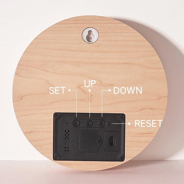 促銷 北歐個性創意 牆鐘 LED時鐘 數字鐘 掛牆鐘 電子鐘 現代風格裝飾木藝led時鐘居家臥室客廳書房掛鐘裝飾-細節圖5