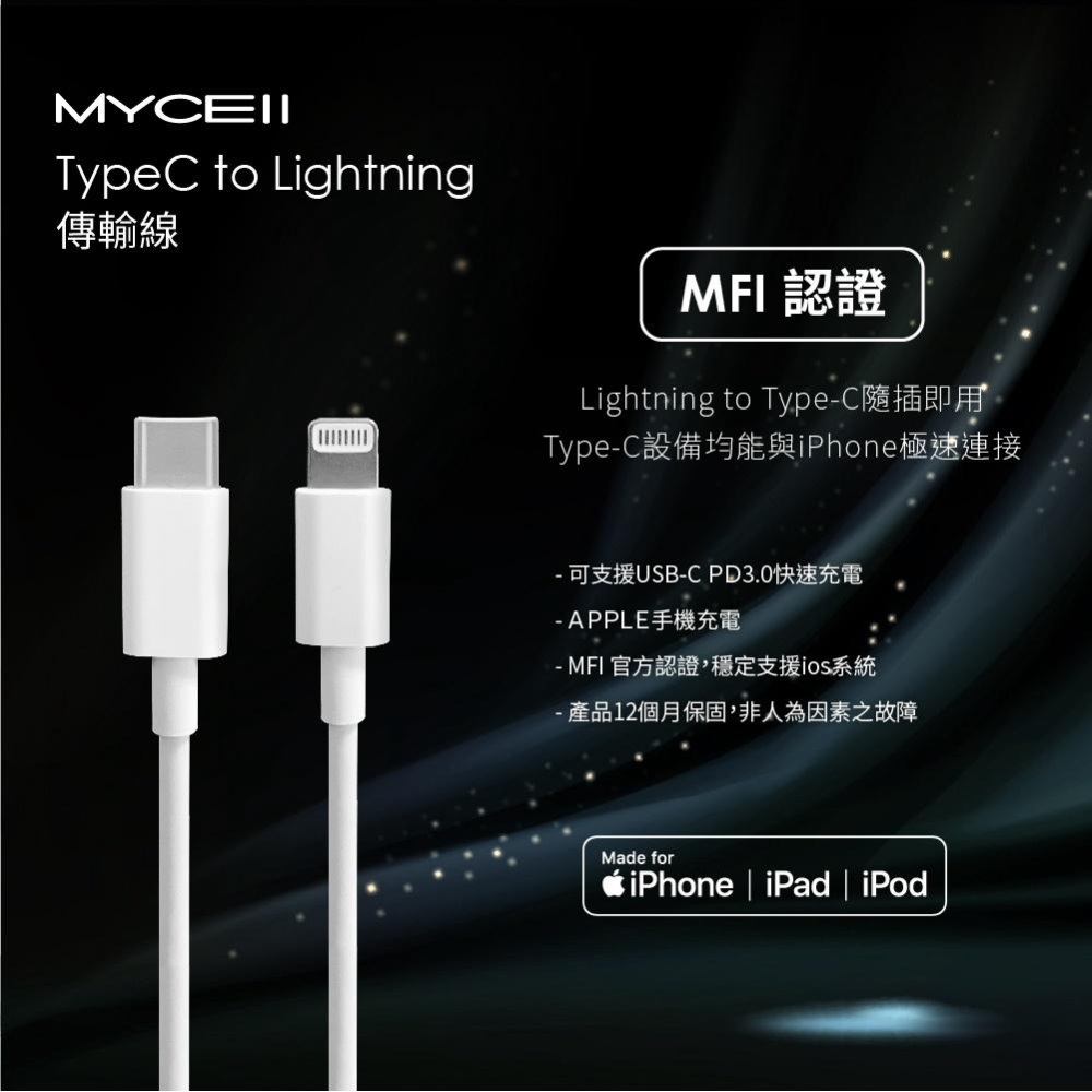 MFi認證 MYCEll 18W PD+QC3.0 智能快充充電組-白色(送收納盒)iPhone11 iPhone12-細節圖5