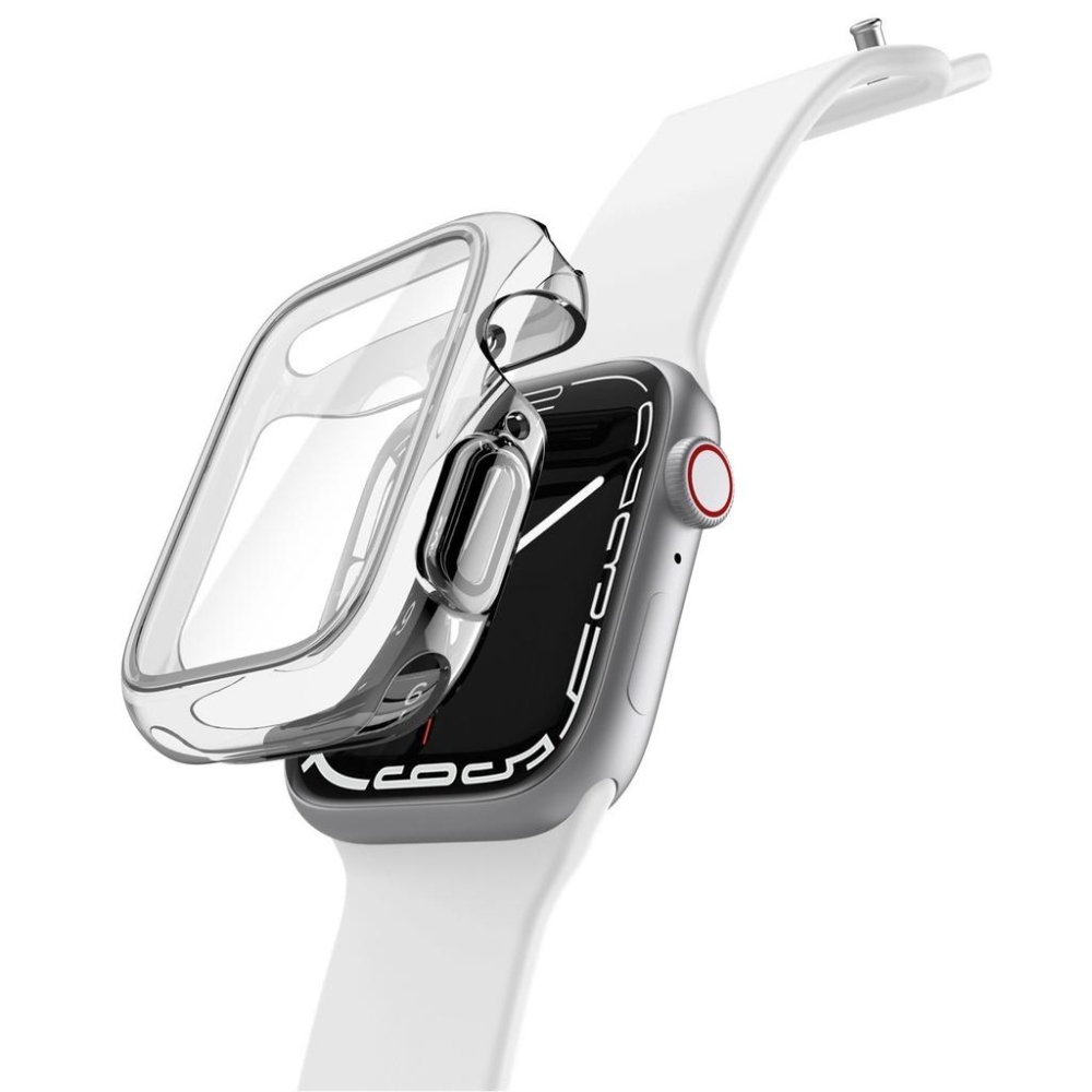現貨Apple watch Series 7 刀鋒錶殼 45mm 41mm Xdoria360全透明 全包覆透明保護殼-細節圖4
