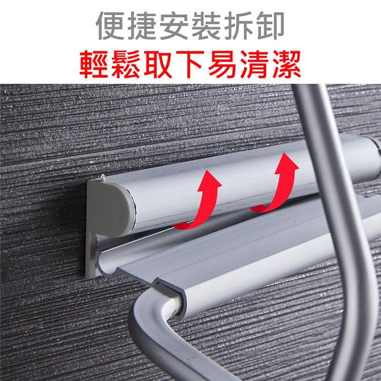 現貨 雙層壁掛鍋蓋收納架 2格掛式鍋蓋架(免釘膠) 同時收納2個鍋蓋 不生鏽超耐用 底部有接水盤-細節圖2