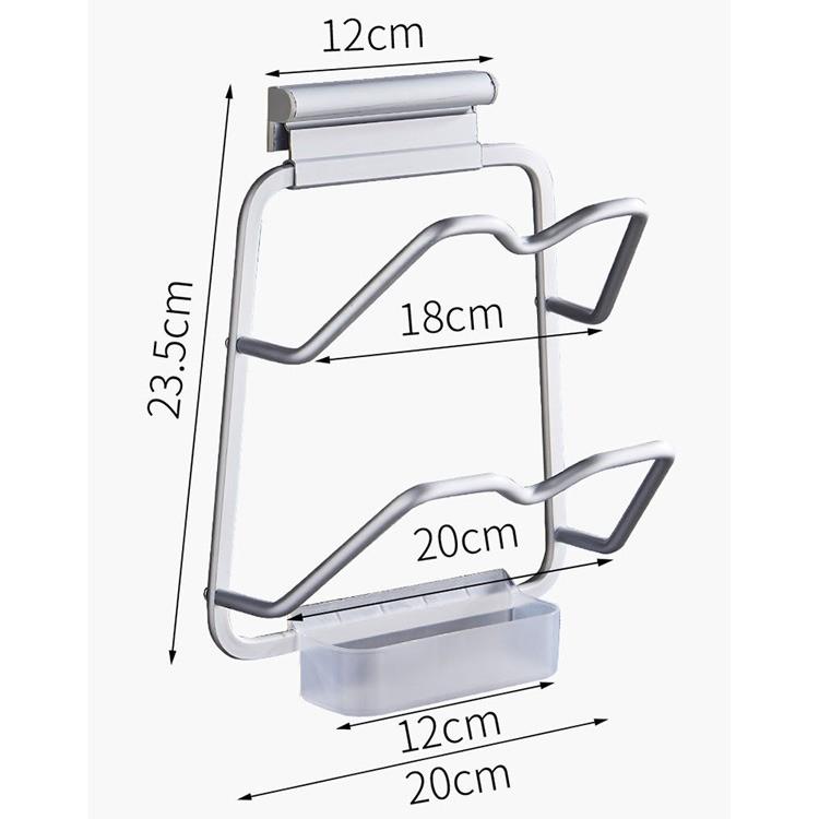 促銷 雙層壁掛鍋蓋收納架 2格掛式鍋蓋架 壁掛式收納鍋蓋架 砧板架 免釘免鑽(免釘膠)-細節圖7