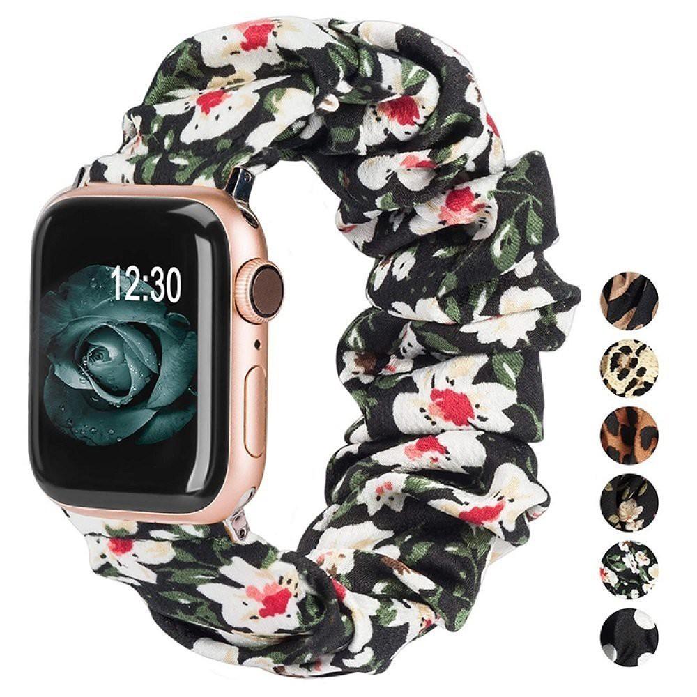 現貨TOYOUTHS Apple Watch 1/2/3/4/5/6代SE錶帶38/40/42/44mm髮圈型彈性錶帶-細節圖2