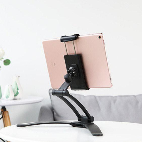 促銷 追劇神器 ROCK攬人支架床頭手機架直播桌面固定多功能通用平板iPad支架宿舍床上折疊支架看電視夾