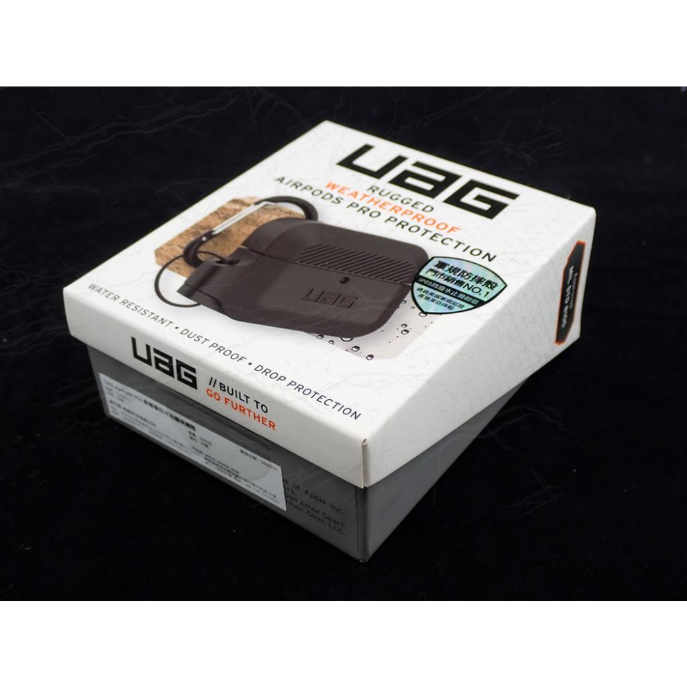 發問打折【限量促銷】 UAG AirPods Pro 耐衝擊防水防塵軟式保護殼-極黑 頂級厚矽膠材質 可拆式快掛扣設計-細節圖5