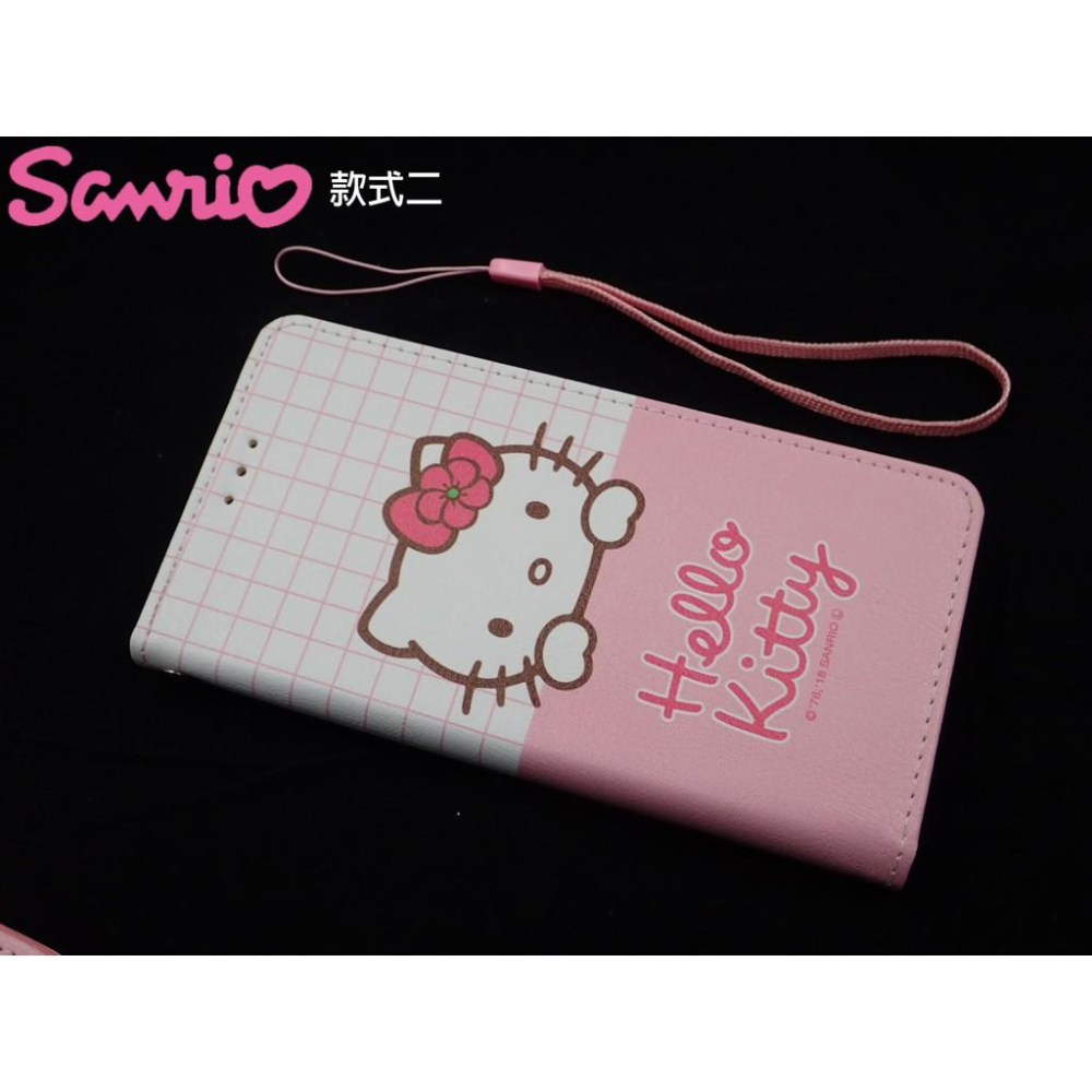 【現貨出清】HelloKitty Apple iPhone XS MAX 現代格子凱蒂側掀皮套 XS MAX6.5款式2-細節圖2