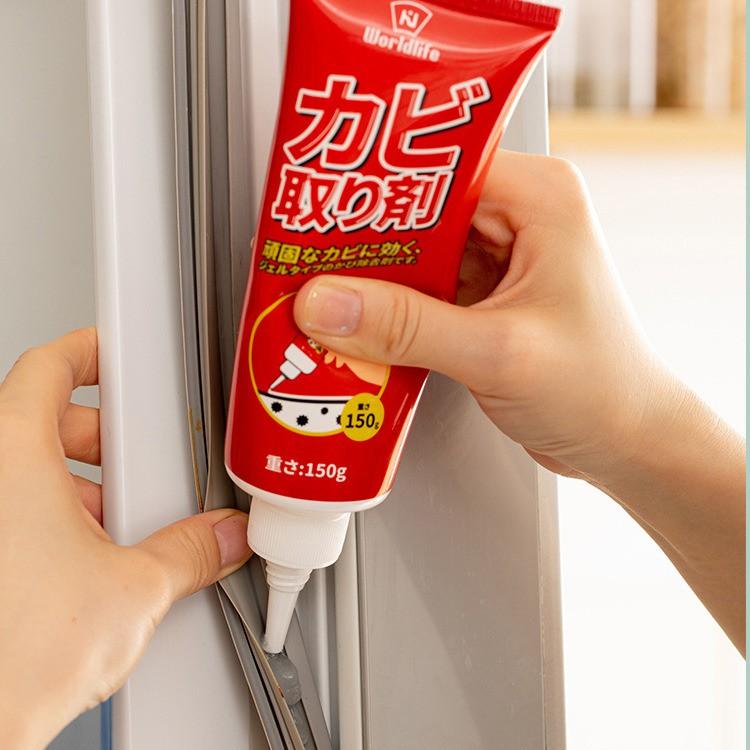 現貨 去黴神器 浴室除霉膏 凝膠劑除黴膠 廚房/衛生間/浴廁除霉 牆面霉斑/黴菌/磁磚縫/矽利康/膠圈 150g-細節圖6